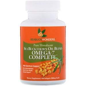 SeaBuckWonders, Omega-7 Complete, Sea Buckthorn Oil Blend, 500 mg, 60 Softgels - HealthCentralUSA