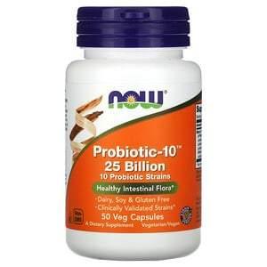 Now Foods, Probiotic-10, 25 Billion, 50 Veg Capsules - HealthCentralUSA