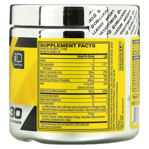Cellucor, C4 Ripped, Explosive Pre-Workout, Icy Blue Razz, 6.3 oz (180 g) - HealthCentralUSA