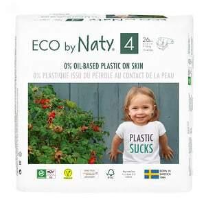 Naty, Diapers for Sensitive Skin, Size 4, 15-40 lbs (7-18 kg), 26 Diapers - HealthCentralUSA