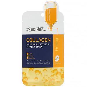 Mediheal, Collagen, Essential Lifting & Firming Beauty Mask, 5 Sheets, 0.81 fl oz (24 ml) Each - HealthCentralUSA