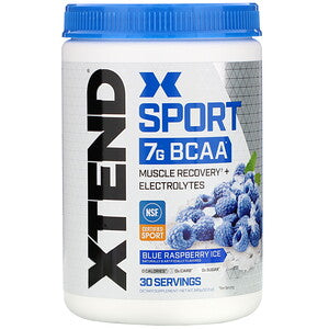 Xtend, Sport, 7G BCAA, Blue Raspberry Ice, 12.2 oz (345 g) - HealthCentralUSA