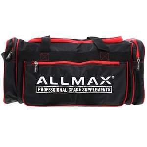 ALLMAX Nutrition, ALLMAX Premium Fitness Gym Bag, Black & Red, 1 Bag - HealthCentralUSA