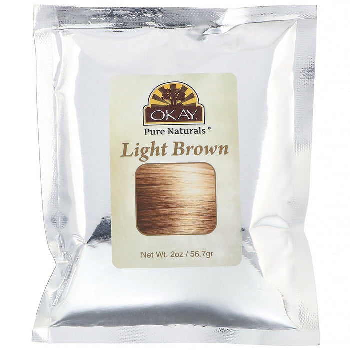 Okay Pure Naturals, Herbal Henna Natural Hair Color, Light Brown, 2 oz (56.7 g) - HealthCentralUSA