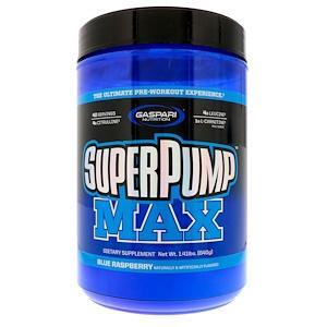 Gaspari Nutrition, SuperPump Max, Blue Raspberry , 1.41 lbs (640 g) - HealthCentralUSA