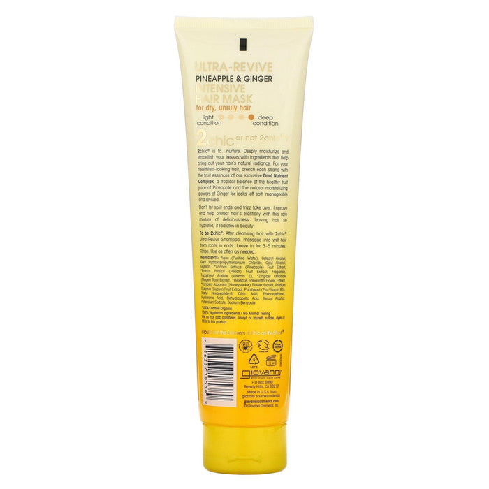 Giovanni, 2chic, Ultra-Revive Intensive Hair Mask, Pineapple + Ginger, 5.1 fl oz (150 ml) - HealthCentralUSA