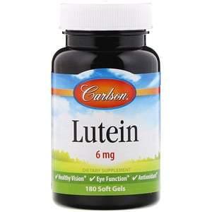 Carlson Labs, Lutein, 6 mg, 180 Soft Gels - HealthCentralUSA
