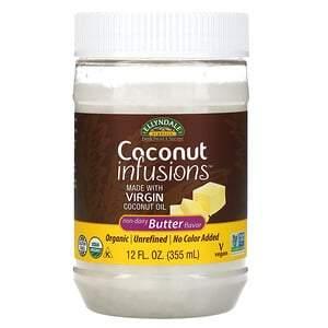 Now Foods, Ellyndale Naturals, Coconut Infusions, Non-Dairy Butter Flavor, 12 fl oz (355 ml) - HealthCentralUSA
