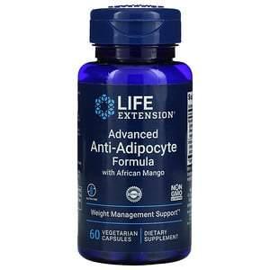 Life Extension, Advanced Anti-Adipocyte Formula with African Mango, 60 Vegetarian Capsules - HealthCentralUSA