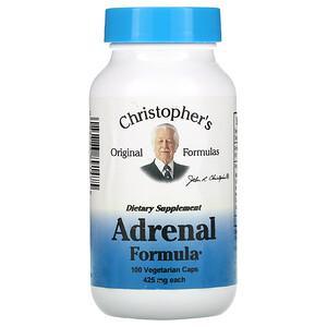 Christopher's Original Formulas, Adrenal Formula, 425 mg, 100 Vegetarian Caps - HealthCentralUSA