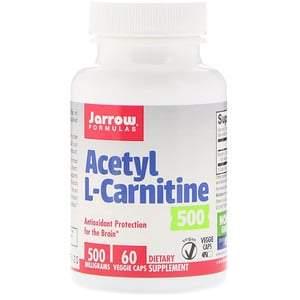 Jarrow Formulas, Acetyl L-Carnitine, 500 mg, 60 Veggie Caps - HealthCentralUSA