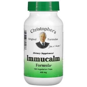 Christopher's Original Formulas, Immucalm Formula, 450 mg, 100 Vegetarian Caps - HealthCentralUSA