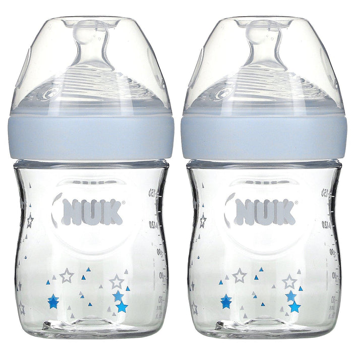 NUK, Simply Natural Bottles, 0+ Months, Slow, 2 Bottles, 5 oz (150 ml) Each - HealthCentralUSA