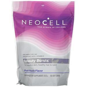 Neocell, Beauty Bursts, Fruit Punch Flavor, 2 g , 60 Soft Chews - HealthCentralUSA