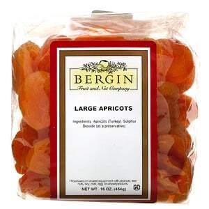 Bergin Fruit and Nut Company, Large Apricots, 16 oz (454 g) - HealthCentralUSA
