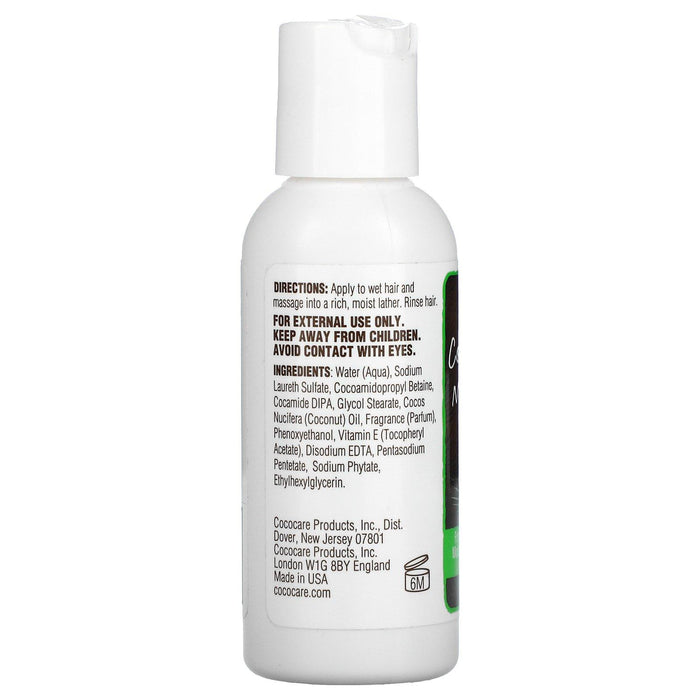 Cococare, Coconut Oil Moisturizing Shampoo, 2 fl oz (60 ml) - HealthCentralUSA