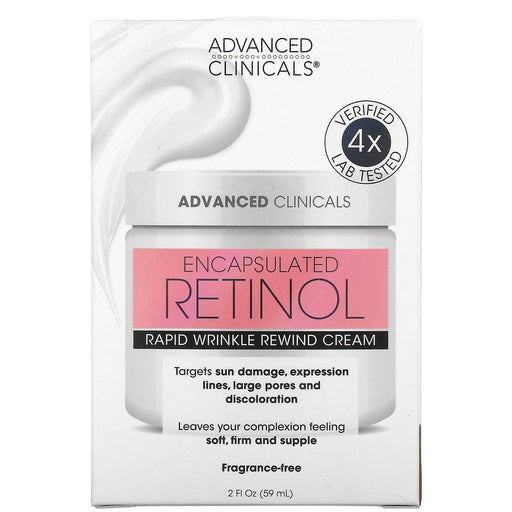 Advanced Clinicals, Encapsulated Retinol, Rapid Wrinkle Rewind Cream, 2 fl oz (59 ml) - HealthCentralUSA