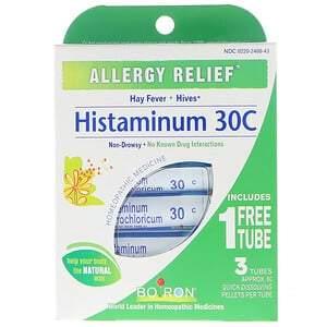 Boiron, Single Remedies, Histaminum 30C, Allergy Relief, 3 Tubes, Approx. 80 Quick-Dissolving Pellets Per Tube - HealthCentralUSA