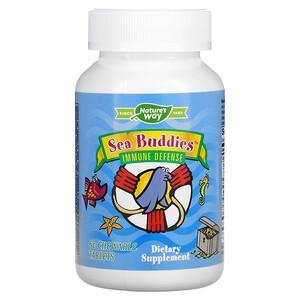 Enzymatic Therapy, Sea Buddies, Immune Defense, 60 Chewable Tablets - HealthCentralUSA