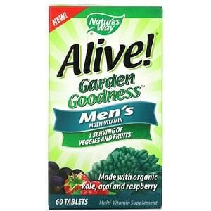 Nature's Way, Alive! Garden Goodness, Men's Multivitamin, 60 Tablets - HealthCentralUSA