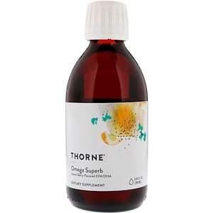 Thorne Research, Omega Superb, Lemon Berry Flavored, 8.45 fl oz (250 ml) - HealthCentralUSA