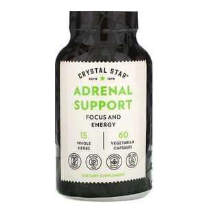 Crystal Star, Adrenal Support, 60 Vegetarian Capsules - HealthCentralUSA