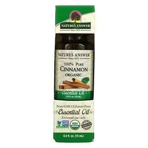 Nature's Answer, Organic Essential Oil, 100% Pure, Cinnamon, 0.5 fl oz (15 ml) - HealthCentralUSA