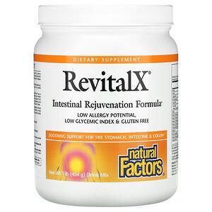 Natural Factors, RevitalX, Intestinal Rejuvenation Formula Drink Mix, 1 lb (454 g) - HealthCentralUSA