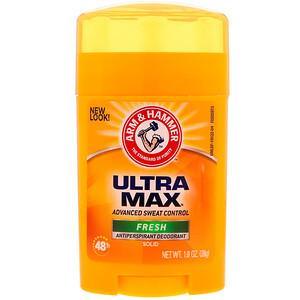 Arm & Hammer, UltraMax, Antiperspirant Solid Deodorant, For Men, Fresh, 1.0 oz (28 g) - HealthCentralUSA