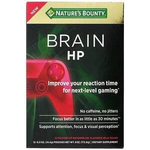 Nature's Bounty, Brain HP, Watermelon , 12 Pouches, 0.5 oz (14.4 g) Each - HealthCentralUSA