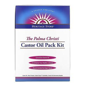 Heritage Store, The Palma Christi Castor Oil Pack Kit, 4 Piece Kit - HealthCentralUSA