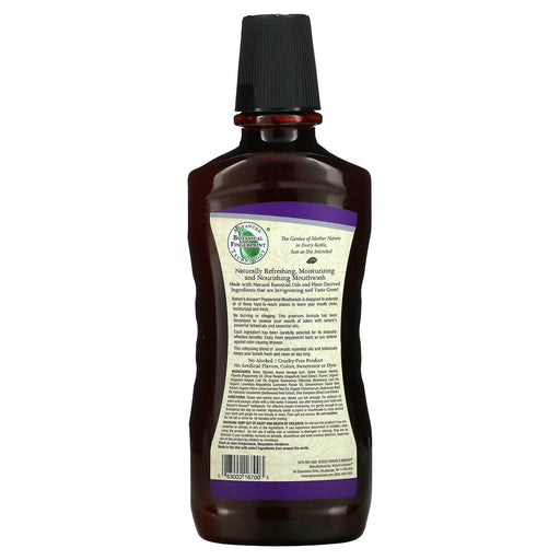 Nature's Answer, Essential Oil Mouthwash, Peppermint, 16 fl oz - HealthCentralUSA