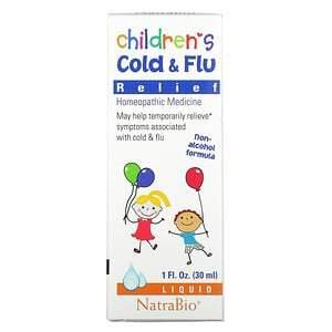 NatraBio, Children's Cold & Flu Relief, 1 fl oz (30 ml) - HealthCentralUSA