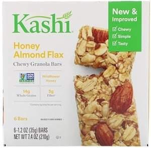 Kashi, Chewy Granola Bars, Honey Almond Flax, 6 Bars, 1.2 oz (35 g) Each - HealthCentralUSA