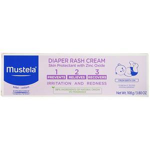 Mustela, Baby, Diaper Rash Cream 1-2-3, Fragrance Free, 3.80 oz (108 g) - HealthCentralUSA