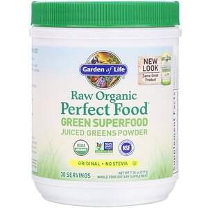 Garden of Life, RAW Organic, Perfect Food, Green Superfood, Original, 7.30 oz (207 g) - HealthCentralUSA