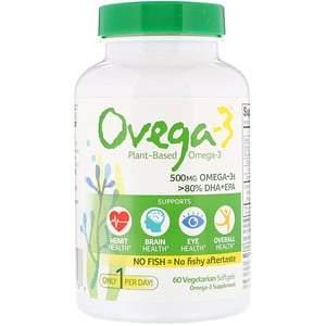 Ovega-3, Vegan Omega-3, DHA + EPA, 500 mg, 60 Vegetarian Capsules - HealthCentralUSA