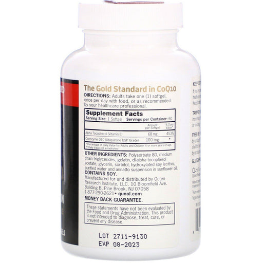 Qunol, Ultra CoQ10, 100 mg, 60 Softgels - HealthCentralUSA