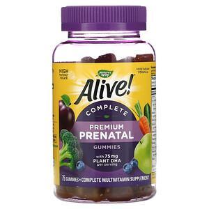 Nature's Way, Alive! Complete Premium Prenatal, Strawberry & Lemon, 75 Gummies - HealthCentralUSA
