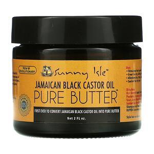 Sunny Isle, Jamaican Black Castor Oil, Pure Butter, 2 fl oz - HealthCentralUSA