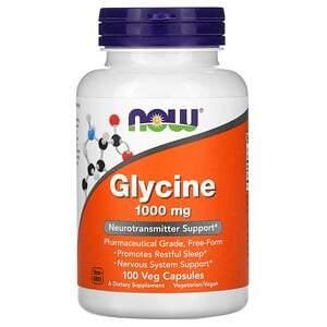 Now Foods, Glycine, 1,000 mg, 100 Veg Capsules - HealthCentralUSA