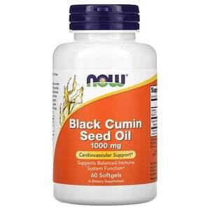 Now Foods, Black Cumin Seed Oil, 1,000 mg, 60 Softgels - HealthCentralUSA