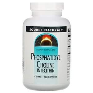 Source Naturals, Phosphatidyl Choline, In Lecithin, 420 mg, 180 Softgels - HealthCentralUSA