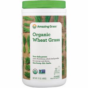 Amazing Grass, Organic Wheat Grass, 17 oz (480 g) - HealthCentralUSA
