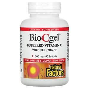 Natural Factors, BioCgel, Buffered Vitamin C with BerryRich, 500 mg, 90 Softgels - HealthCentralUSA