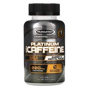 Muscletech, Essential Series, Platinum 100% Caffeine, 220 mg, 125 Tablets - HealthCentralUSA
