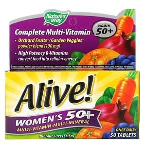 Nature's Way, Alive! Women's 50+ Complete Multi-Vitamin, 50 Tablets - HealthCentralUSA
