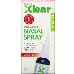 Xlear, Xylitol Saline Nasal Spray, Fast Relief, 1.5 fl oz (45 ml) - HealthCentralUSA