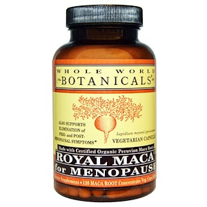 Whole World Botanicals, Royal Maca for Menopause, 500 mg, 120 Vegetarian Capsules - HealthCentralUSA