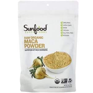 Sunfood, Superfoods, Raw Organic Maca Powder, 8 oz (227 g) - HealthCentralUSA